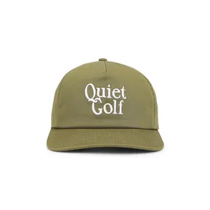 Quiet Golf Heritage 5 Panel Hat in Olive