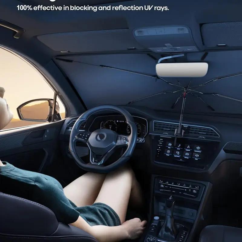 Portable Car Windshield Sunshade, Foldable Car Windshield Cooling Umbrella for Daily,Car Exterior Accessories,Car Window Shades