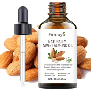 Organic Sweet Almond Oil, Pure No-Additive Formula, Deep Nourishing Skin Care, Body Firming Oil, Multi-Purpose for Skincare, Massage, Aromatherapy, Cosmetics Oil