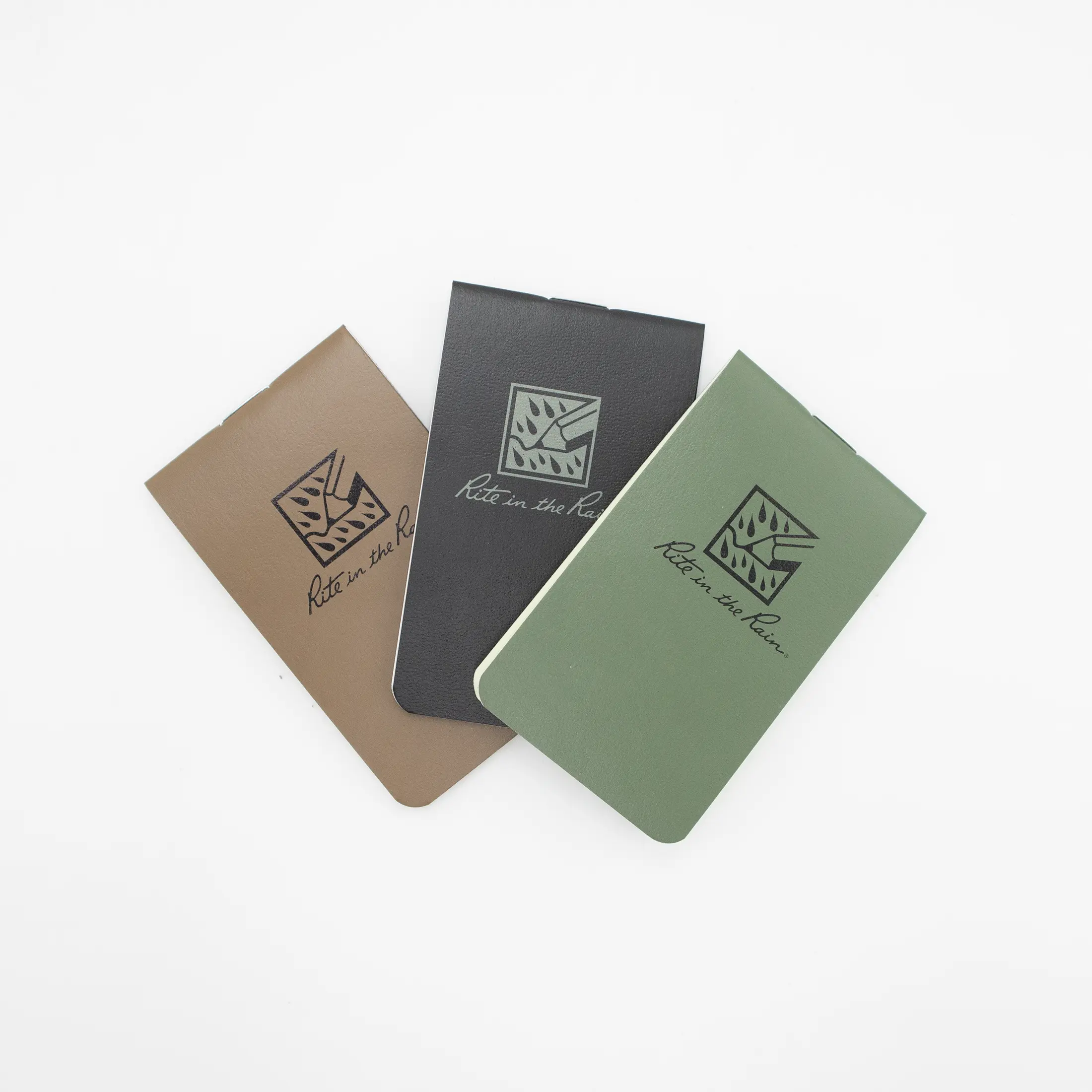 Rite in the Rain 3-Pack Micro Notebook Tan Black Green