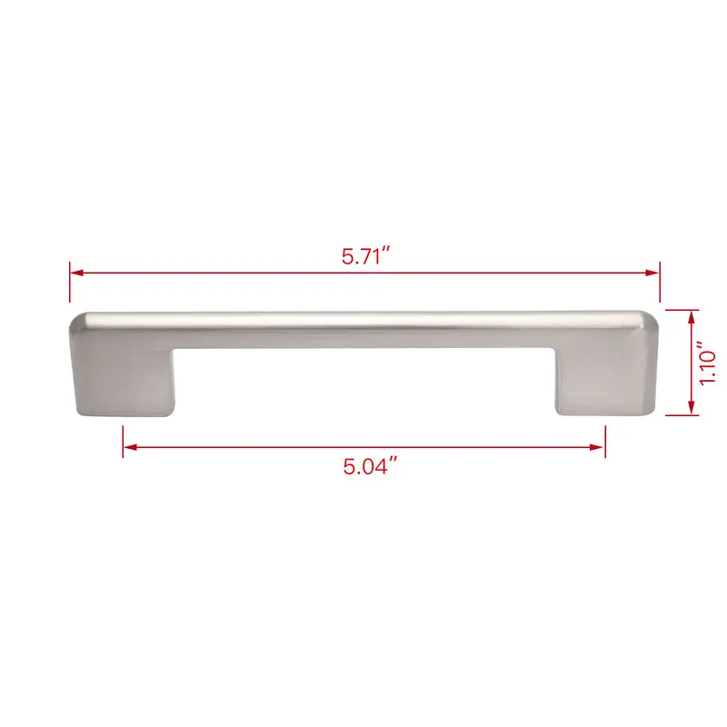 Utopia Alley HW367BN-5 Taylor Pull Handle - Decorative Cabinet Drop Pull Handles for Cabinets and Drawers - Vintage Cabinet Hardware with Hand Finished Brushed Nickel - Metal Drawer Pull Handle, 5.0" Center to Center, 5 Pack