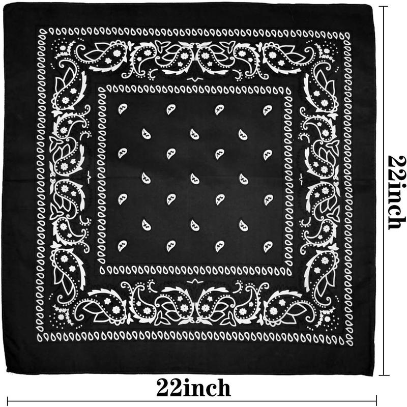 16-30 Pieces Unisex Paisley Bandanas Bulk Multi-Purpose Headband Cowboy  Wrap Scarf for Women Men Boys Girls