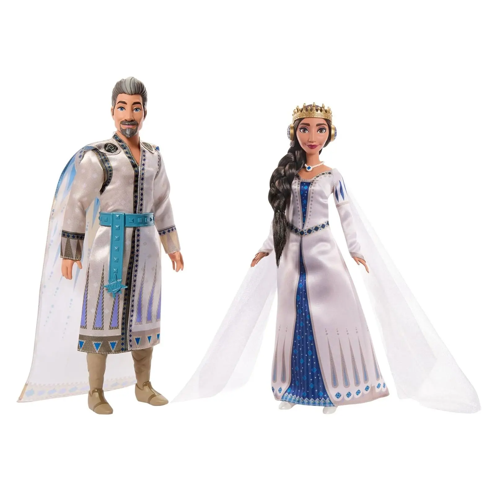 Disney Wish King Magnifico & Queen Amaya of Rosas Dolls 2-Pack Posable Fashion Disney Wish King Magnifico & Queen Amaya of Rosas Dolls 2-Pack Posable Fashion