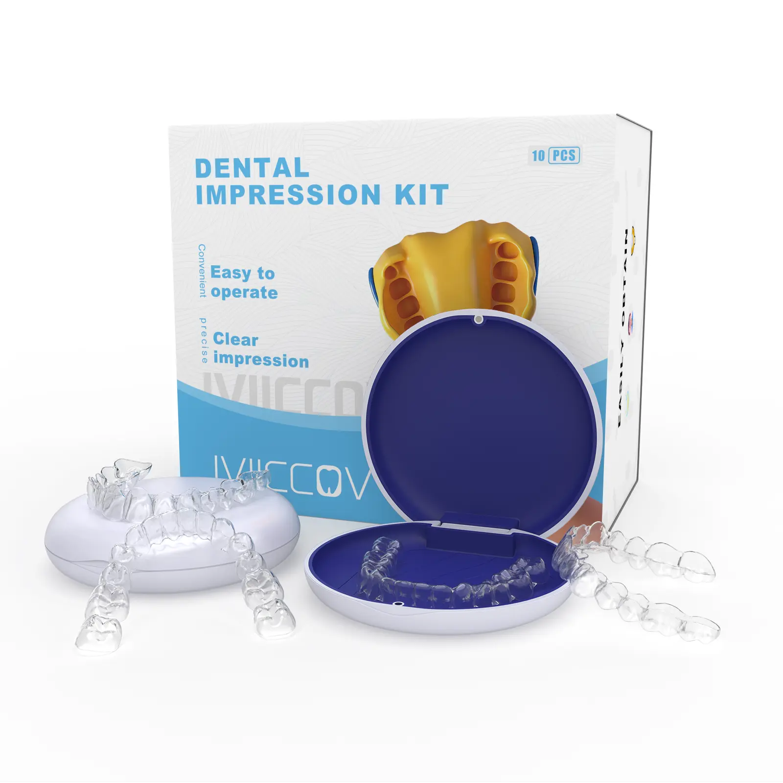 IVIICCOV Clear Teeth Retainer Upper & Lower - BPA-Free Precision-Fit, Slim Durable Replacement, Nearly Invisible forAdults & Teens, Retention After Braces, Day/Night Wear