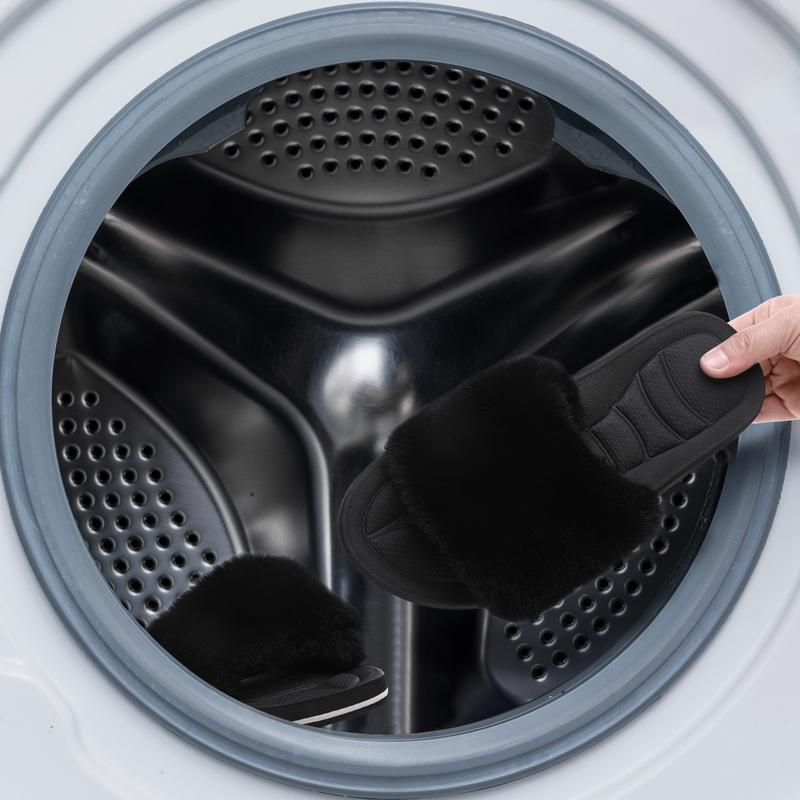 DREAM PAIRS Luxurious Fuzzy Slides