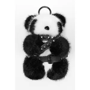 Punk Panda Bear Plush Keychain