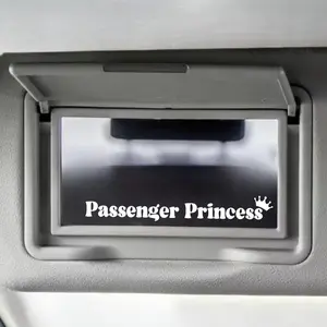 Passenger Princess Car Mirror Decal 2 Pack Cute Girly Car Accessories Vinyl Decal for Car Mirrors and Windows