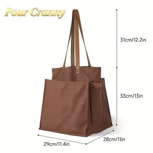 Multi-Compartment Tote Bag — Picnic Organizer | Heavy-Duty, Durable Fabric & Sturdy Handles | Large Capacity with Dividers | Ideal for Markets, Outdoors, Picnics, and Shopping | Not Intended for Direct Food Contact