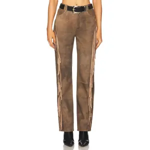 LAMARQUE x REVOLVE Wendy Suede Pant in Distressed Tan