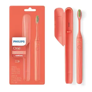 Philips One Battery Toothbrush w Brush Heads, Miami Coral, HY1100/01 Lightweight Handle