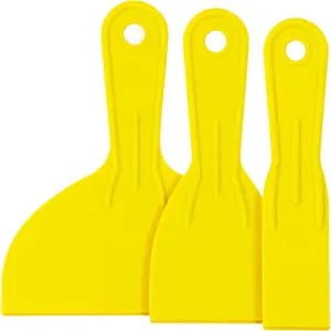 3 Pack Plastic Putty  Set - Flexible  Scraper, Spackle Tool for Spackling, Spreader Tool 3 count: 1-1/2", 3", 6"