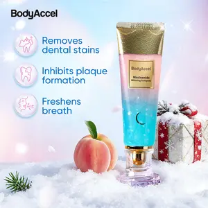 【Buy 1 Free 1】BodyAccel Probiotic Whitening Toothpaste, Free of Fluoride, Nicotinamide, Anti plaque, Oral Health Management Teeth Whitening Solution