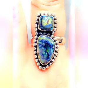 Monarch Opal Sterling Silver Gemstone Ring