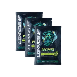 LGXNDS Decipher Pre-Workout 3 Pack Sample Bundle | Cucumber Surge | Energy Focus and Pump Support | AstraGin Infinergy enXtra ElevATP and Zynamite | Try Before You Buy