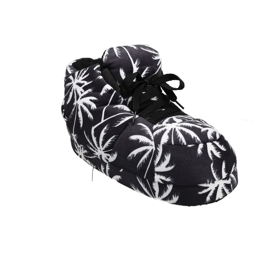 Palm Tree Printed Plush Sneaker Slippers - Vibrant Design, Ultimate Comfort, Non-Slip Sole, Perfect Gift for Tropical Enthusiasts, Indoor Footwear for Women & Men