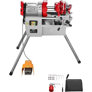 VEVOR Electric Pipe Threader Machine, 750W 28RPM Threading Cutting Machine, 1/2 to 2 inch Pipes Threading Cutter Tool with Foot Pedal for Plumbing, Automotive Repairs, Metalworking