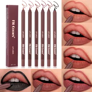 1PC Fit Colors Matte Lip Liner Pencil, 6 Shades Available Long Lasting Waterproof Smudge Proof Nude Lip Contour Makeup, Daily Party Viral Lip Makeup, NudeLipTrend LipLinerHacks CleanGirlMakeup, Lip Liner Pencil Lip Contour Lip Makeup Cosmetics