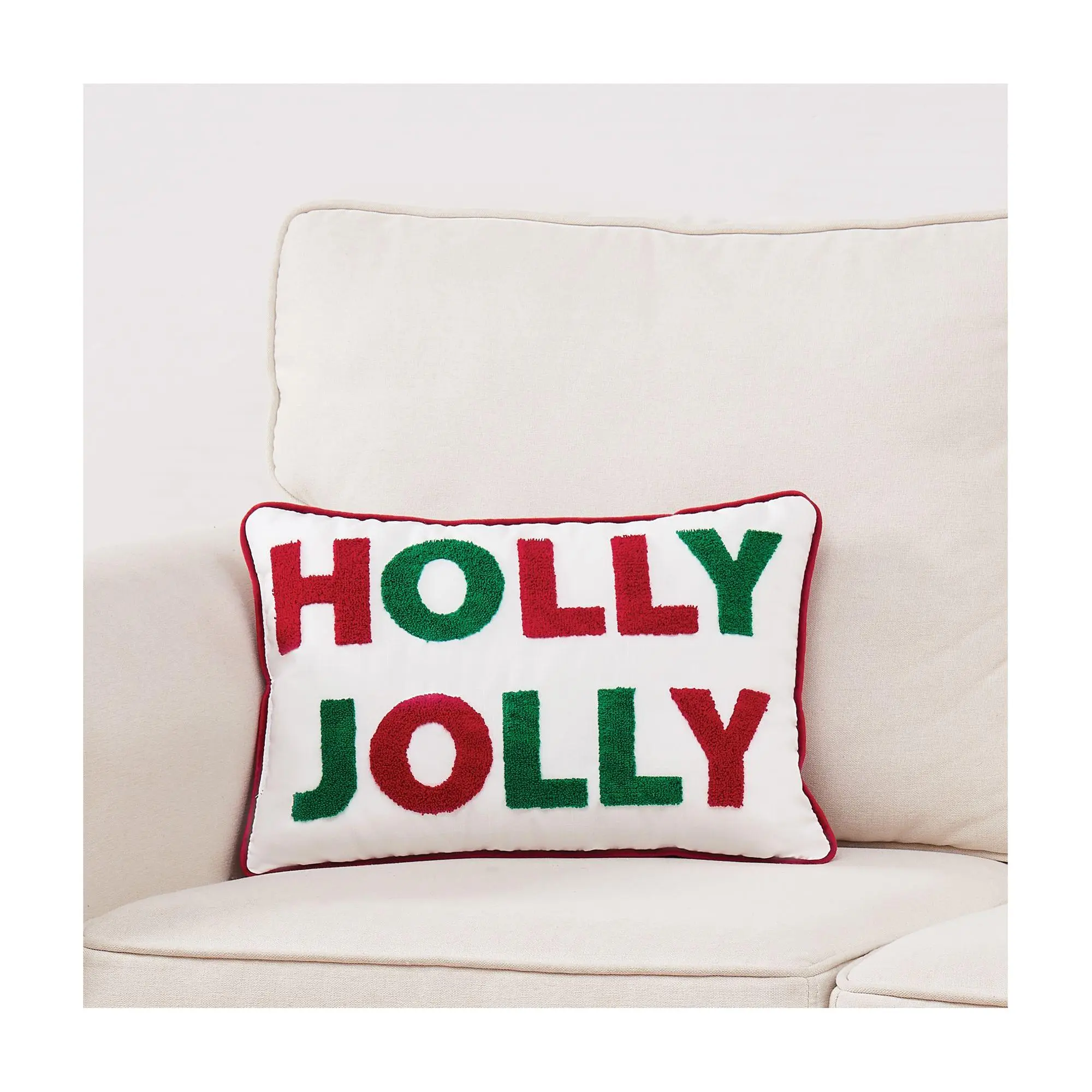 Truly Soft Holly Jolly 12x20 Decorative Pillow