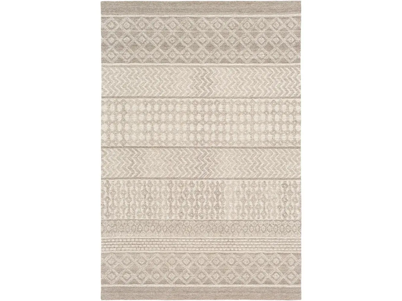 Livabliss MAR2300-1616 Hand Tufted Cut and Loop Wool Fiber Indoor Use Low Pile Neutral Tones 18 in. Maroc Area Rug - Camel,Cream,Beige