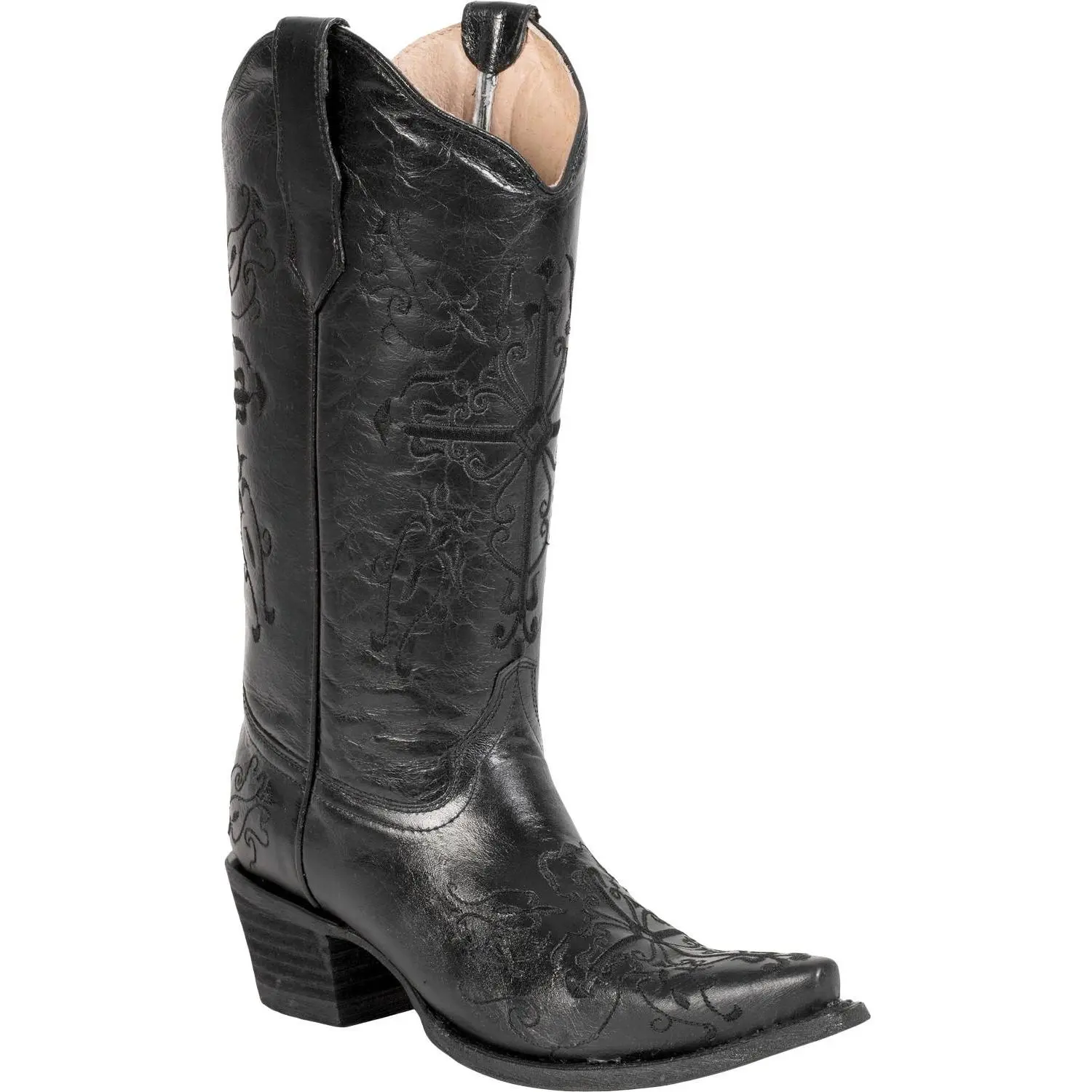 Circle G Women's Cross Embroidered Western Boot Snip Toe - L5060
