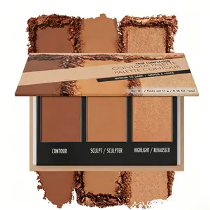True Complexion Contour Palette, Medium to Dark Shades, Face Sculpting Makeup, 0.38 Oz