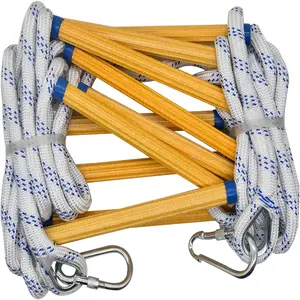 5-Step/13-Step Heavy-Duty Boat Rope Ladder with 14mm Reinforced Polyester Line & Rigid Resin Steps - Lightweight Marine-Grade Ladder for Inflatable Boats, Kayaks, Motorboats, Canoes - Portable, Durable, Easy Storage with Carabiners () - Ideal for Fi