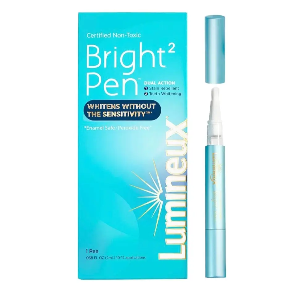 Teeth 2-in-1 Whitening Pen for Teeth - Enamel Safe, Removes Coffee, Tea, and Smoking Stains - Oral Care Daily