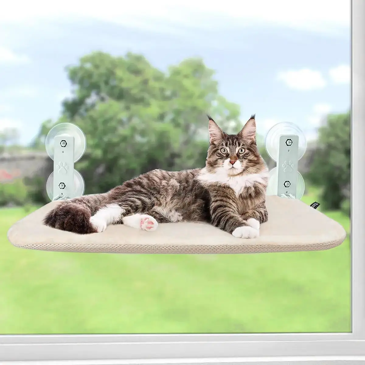 Cat Hammock, Foldable Cat Hammock With 4 Counts Suction Cups, Stable Cat Hammock, Indoor Cat Window Nesting Place