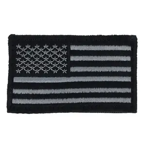Scipio AMFLGPCHBK Tactical Morale USA Flag Military Style Patch for Hats & Backpacks - Law Enforcement - Black