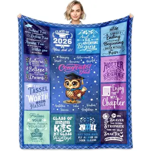 Graduation Gifts for Her, 2026 Graduation Gifts Blanket 60"x50", College PHD Bachelors Masters Degree Graduate Gift, Class of 2026 Graduate Gift Ideas for Girls Women Female
