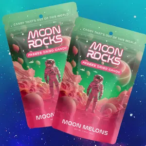 Moon Rocks Freeze-Dried Candy – Moon Melons: Juicy Watermelon Crisp Snack to Brighten Your Day