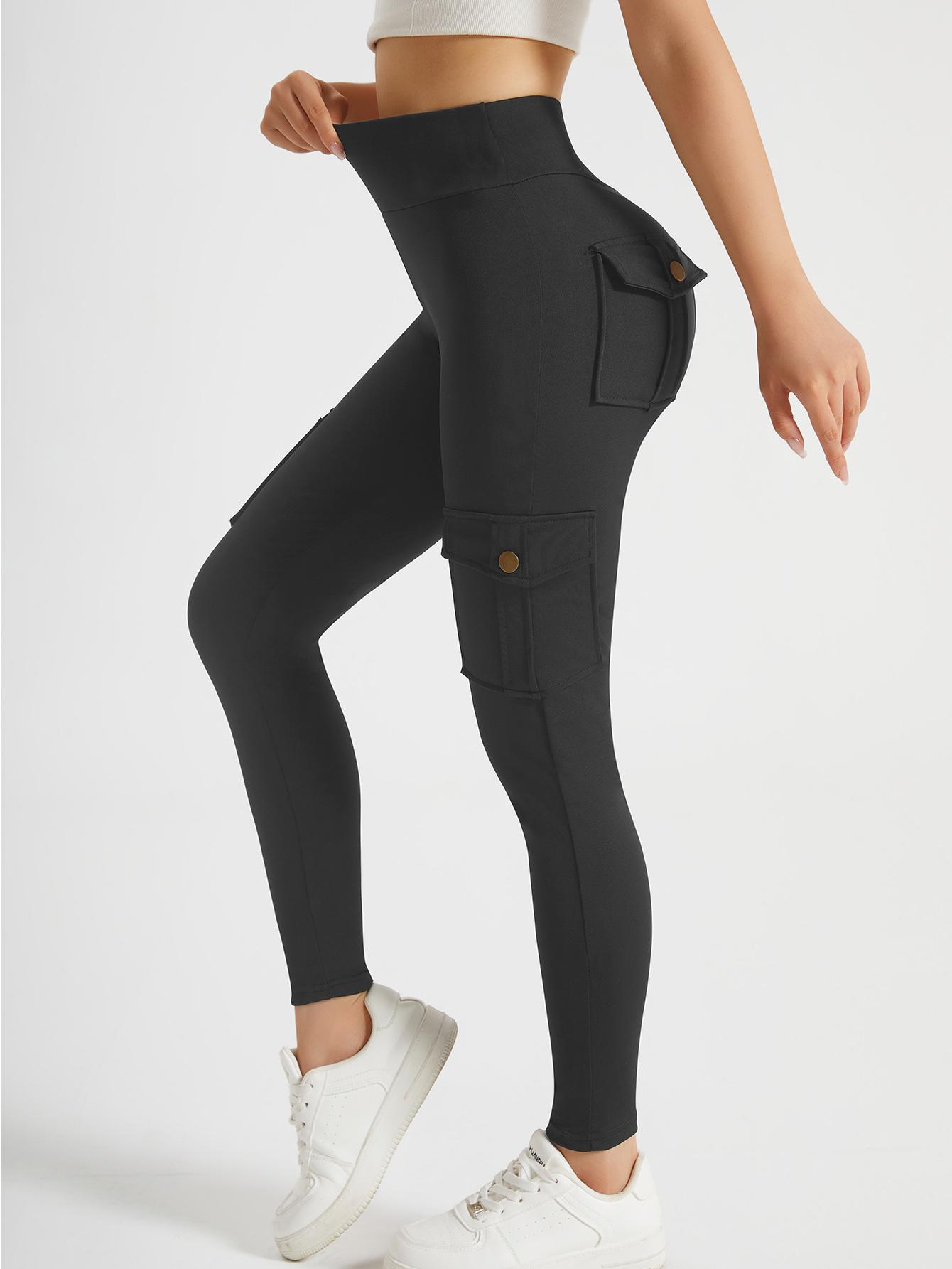 Women's High Waist Butt Lifting Yoga Leggings with Flap Pockets Tummy Control Workout Cargo Leggings for Fitness Gym Pilates Hiking - Bottom, Womenswear Women's High Waist Butt Lifting Yoga Leggings with Flap Pockets Tummy Control Workout Cargo Leggings for Fitness Gym Pilates Hiking - Bottom, Womenswear