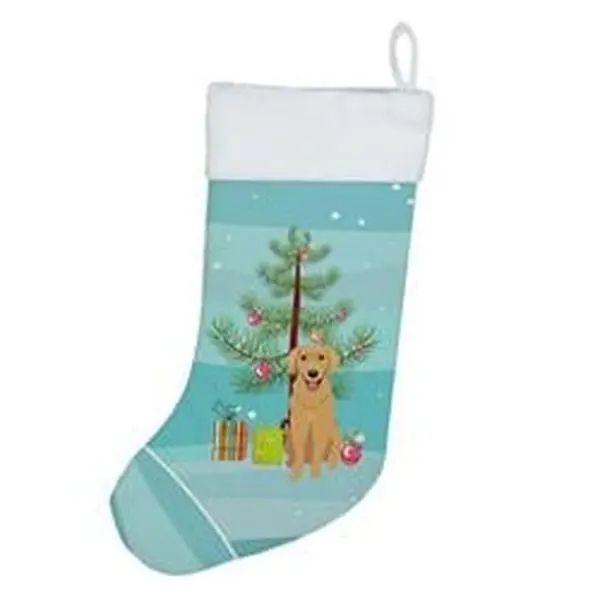 18 x 13.5 in. Unisex Golden Retriever Gold No.2 Christmas Christmas Stocking