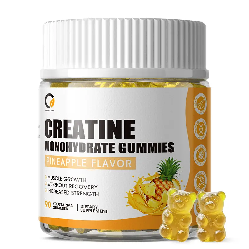 Creatine Monohydrate Gummies 3000mg, 90 Ct for Enhanced Muscle Growth, Recovery, Strength, Sugar Free Pre-Workout Supplement Healthcare Dietary
