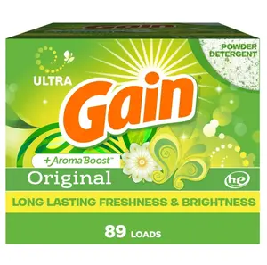 Gain Powder Laundry Detergent, Original Scent, 82 oz, 89 Loads