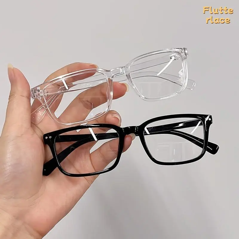 2 Pack Blue Light Blocking Glasses Unisex Computer Screen Glasses UV Protection Lightweight Rectangular Anti Eye Strain Glasses for Gaming Office Work Laptop Phone Study Digital Screen Protection