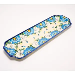 Lidia's Polish Pottery Hand Painted Rectangular Serving Tray