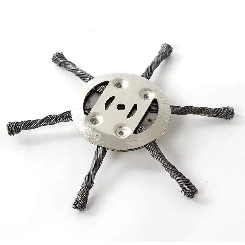 Metal Circular Lawn Mower Tool Parts - Steel Wire Weeding Wheel Disc, Rust Removal Brush Cutter Blade, No Dead Angles Universal Accessory for Garden, Dry Land Small Lithium Battery Cutting Tools & Most Lawn Mowers, Paddy Fields