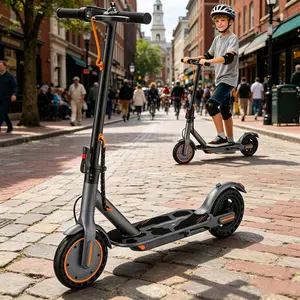 B 2026 Trending Orange E-Scooter for Kids | 350W Foldable Electric Scooter for Teens Boys Girls | Dual Brakes 8.5" Solid Tires 15° Climb | Safe Outdoor Fun Ideal Gift