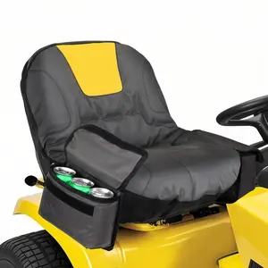 PrimPick Deluxe Tractor Seat Cover for Cub Cadet,Riding Lawn Mower Seat Cover Compatible with Husqvarna,for John Deere,with Drink Pouch (Medium)