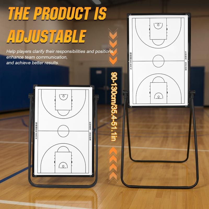 Double Sided Basketball Board with Markers Eraser Professional Basketball Game Pad Multi-Purpose for Basketball Soccer Volleyball Coaches