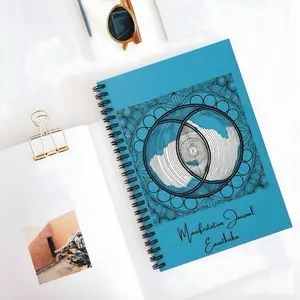 Manifestation Journal by Earathaka - Blue Spiral Bound Notebook with Mandala Design for Goal Setting and Planning