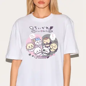 Chiikawa Hachiware Usagi Momonga Angel and Devil Shirt, Cute Japanese Anime Manga Inspired Shirt, Unisex Shirt, Birthday gift for Men Women