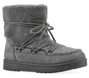 White Mountain Faur Fur Lace-Up Winter Boots - Isador