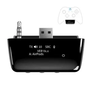 Bluetooth 5.2 Wireless Audio Adapter for Xbox One, Xbox Series X |   S and Elite 2 Controller, Xbox Mic Adapter with Screen Supports Low Latency