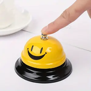 Metal Call Bell for Desk Use, Service Bell with Chrome Finish, Ideal for Hotels Schools Restaurants and Warehouses