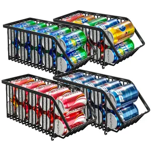 Soda Can Organizer Of 4 Pack,stackable For Pantry  Storage Soup Dispenser Rack Pet Food Cans