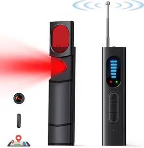 Hidden Camera Detectors, Anti Spy Detector, Bug Detector, GPS Detector, Camera Finder RF Scanner Device Detector for GPS Tracker Wireless Listening Device Portable Automatic funny gift Protection Audio Safety Surveillance Black