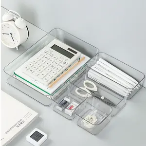 Transparent Desktop Storage Box, Luxury Cosmetic Organizer, Underwear Holder, Office Desk Drawer Insert, Home Decor, Perfect Gift