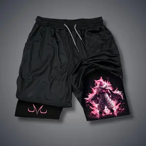 Dragon Ball Z Performance Shorts, Majin Buu Shorts, Mabu Goku Gogeta Gym Shorts, Majin Buu Men's Short
